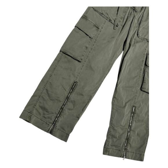 ABERCROMBIE & FITCH High Rise BAGGY Army Green Cargo Wide Leg Pants NWT Womens S - Picture 8 of 8